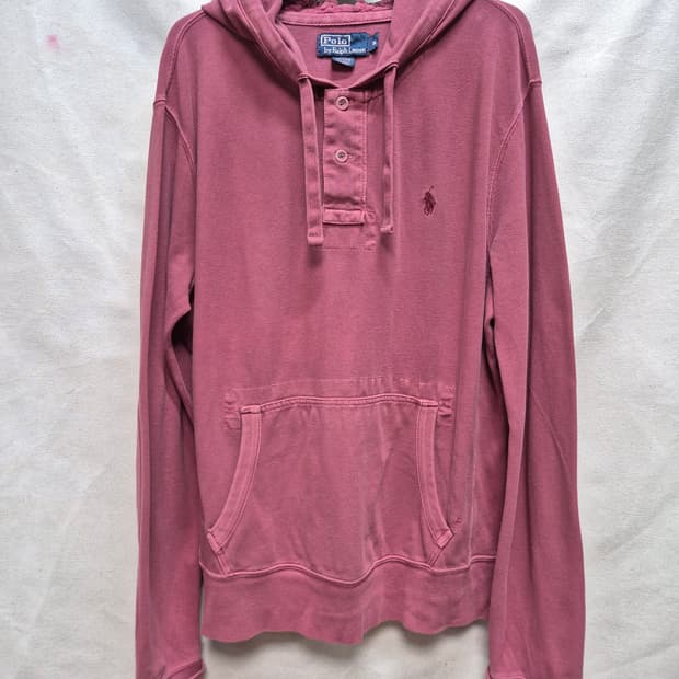 폴로 워싱 후드집업