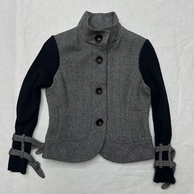 니트 소매 자켓