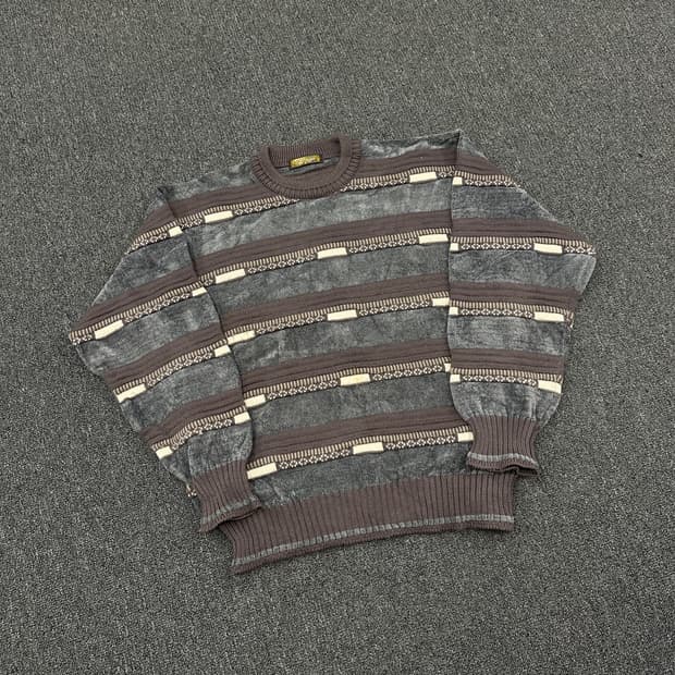 L) 재패니즈 빈티지 패턴 니트 스웨터