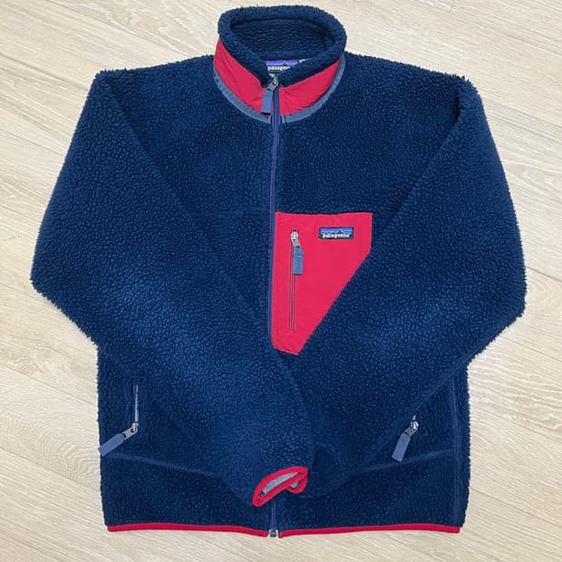 파타고니아 레트로 X 네이비/레드 S