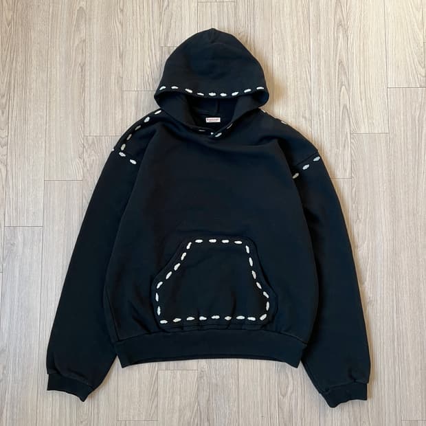 Kapital 플리스 마리오네트 후드 스웨트셔츠 블랙