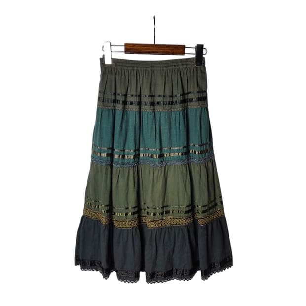 [JPN] 빈티지 오리엔탈 패치워크 스커트