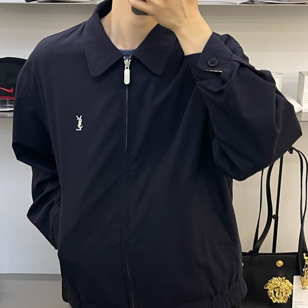 입생로랑 90s ysl 로고 리버시블 자켓