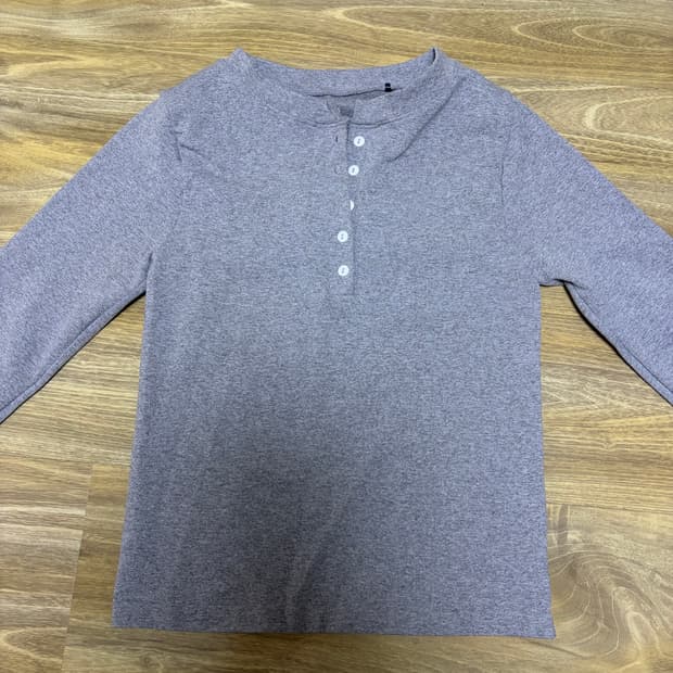 ASOS 헨리넥 티셔츠 그레이