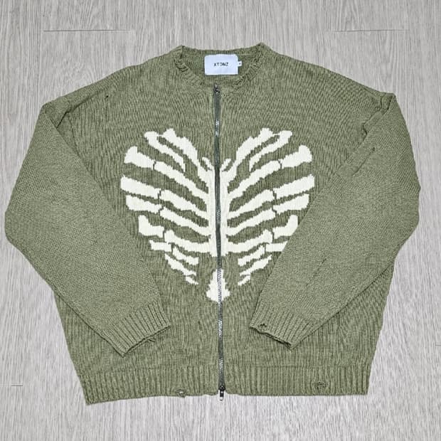 엑스톤즈 스켈레톤 니트집업 m사이즈