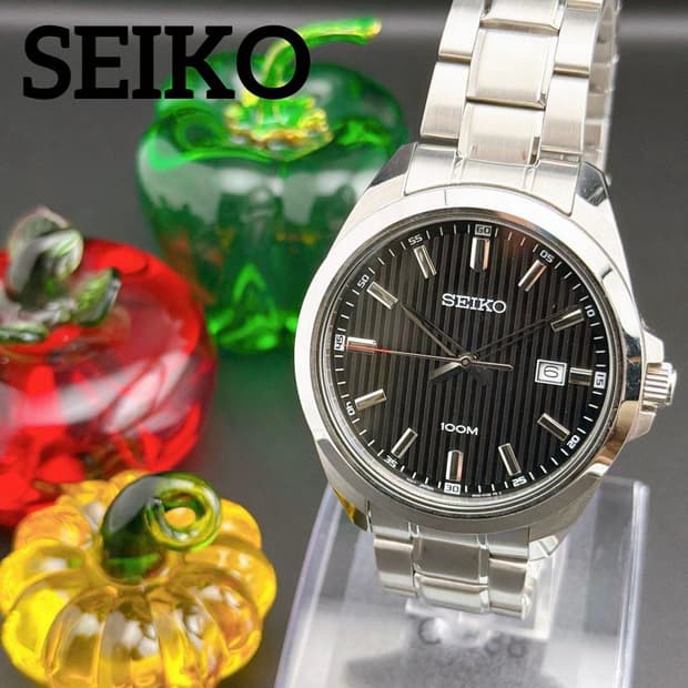 세이코 네오 클래식 블랙 다이얼 남성 메탈 시계