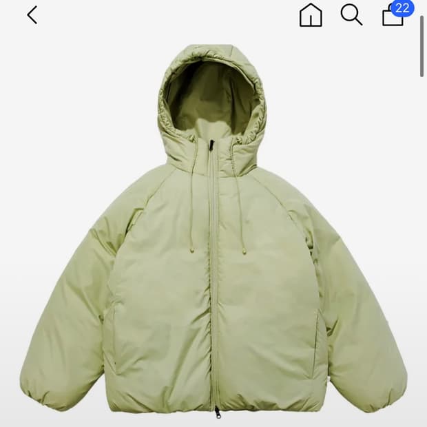 피지컬 에듀케이션 디파트먼트 베어 키링 푸퍼 패딩 S_카키