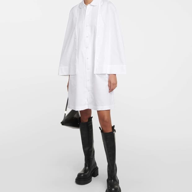 23aw 느와케이니노미야 꼼데가르송 케이프 셔츠 원피스s