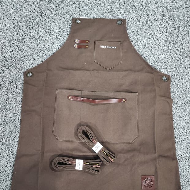 브라운 캔버스 에이프런 (새 상품)