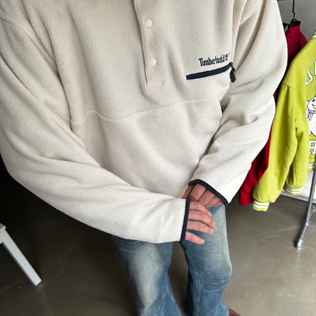 팀버랜드 스냅 버튼 풀오버 플리스
