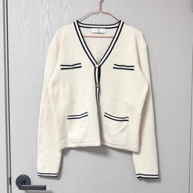 시에 카멜리 울 가디건