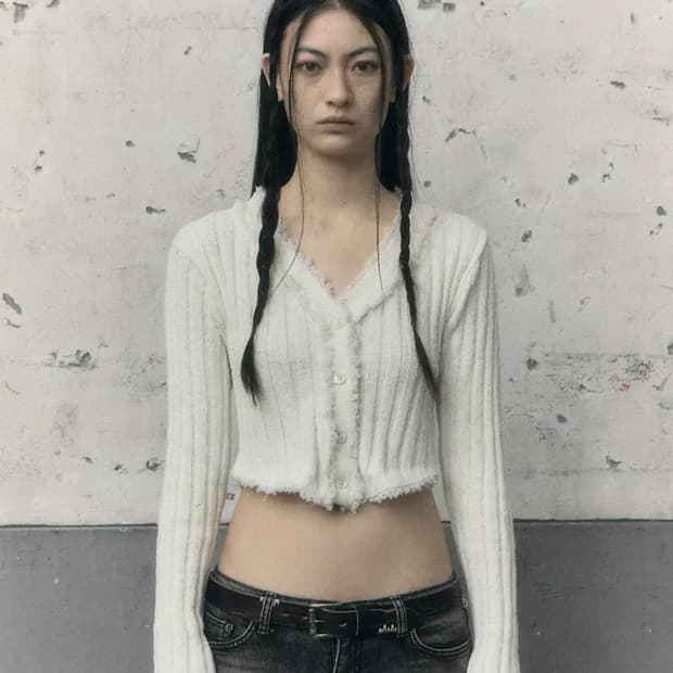 보헤미안서울 테슬 코튼 가디건