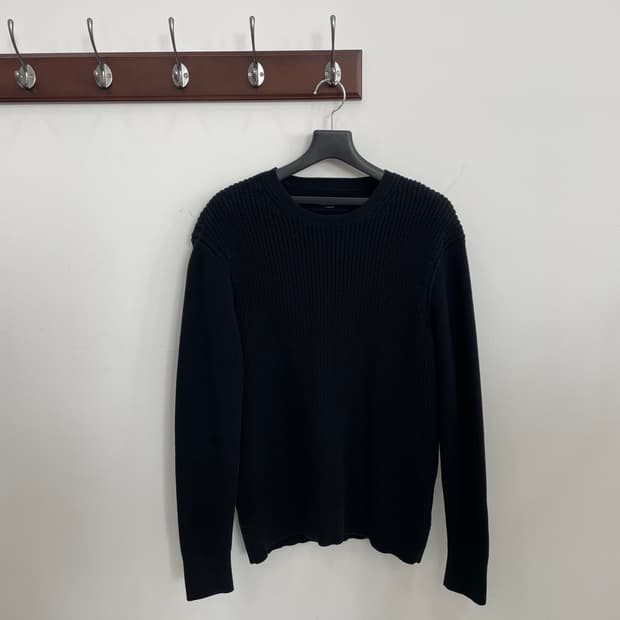 올세인츠 블랙 니트 스웨터