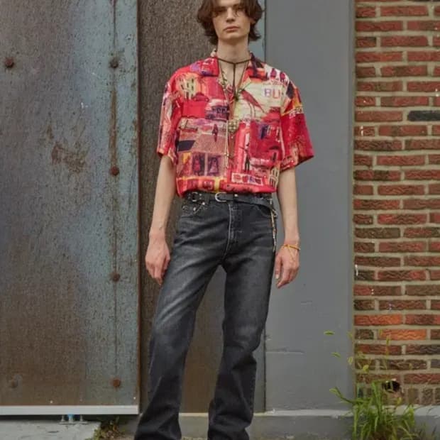 앤더슨벨 / 뉴 아메리카 스트레이트 데님 블랙 / L