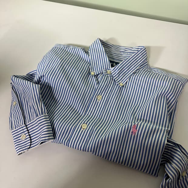 100 L 폴로랄프로렌 커스텀핏 스트라이프 셔츠 남방