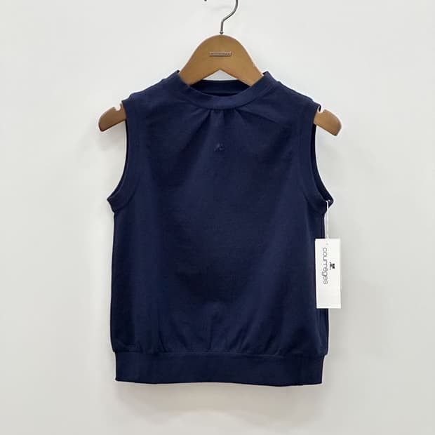 [새상품] courreges / 꾸레쥬 네이비 민소매 탑