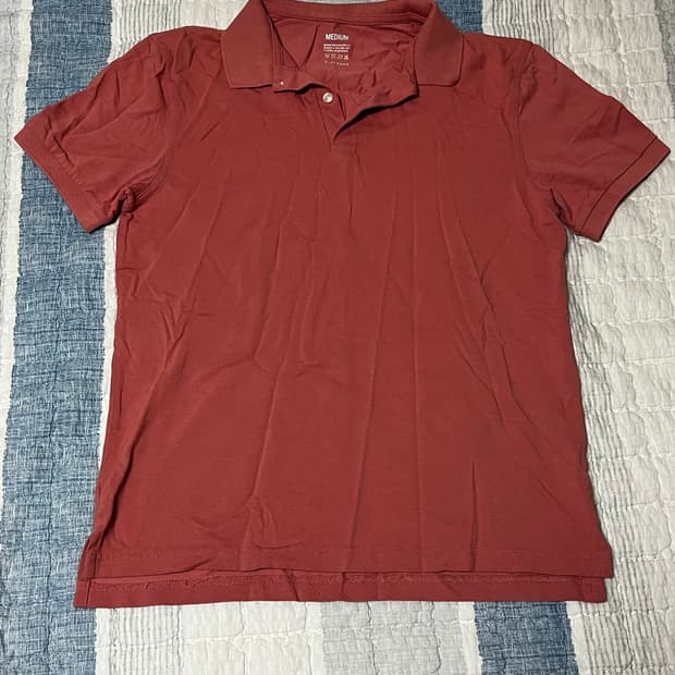 지오다노 남성 핑크 카라티 