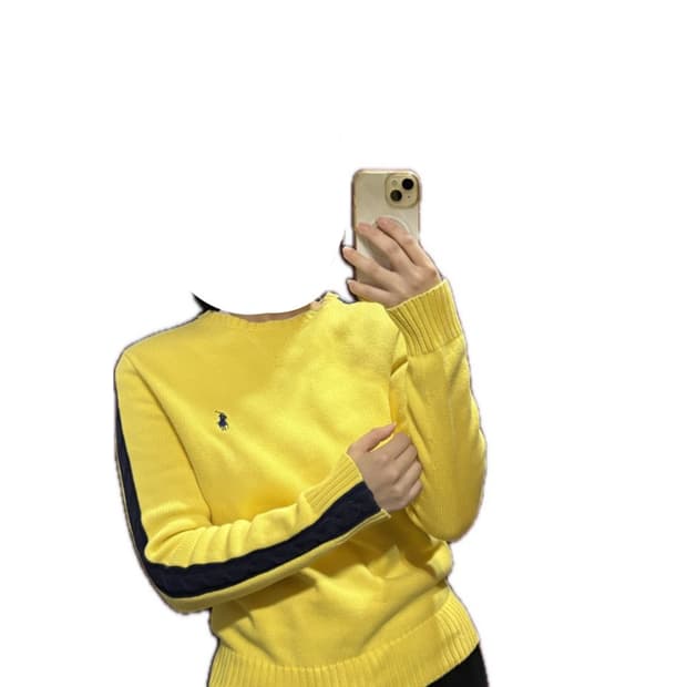 랄프로렌 골프 소매 배색 니트 M