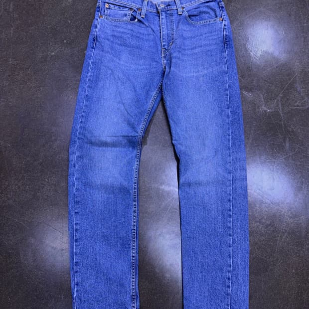 리바이스 502 테이퍼드핏 기능성 코튼 빈티지 중청 데님팬츠 32