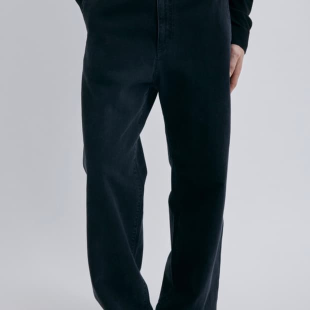 One Washed Wide Denim (New) - Blue Black