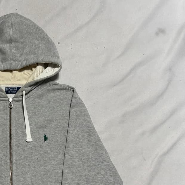 L 폴로랄프로렌 그린 포니자수 그레이 후드집업