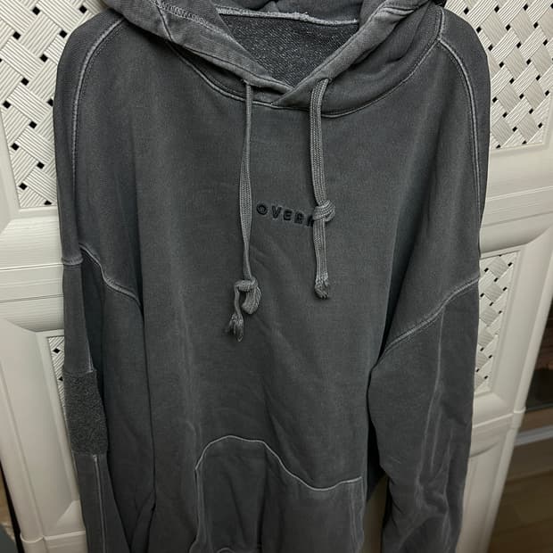 OVR 후드티 챠콜 그레이 버클 디테일 2사이즈