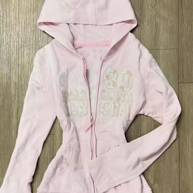 빈티지 핑크후드