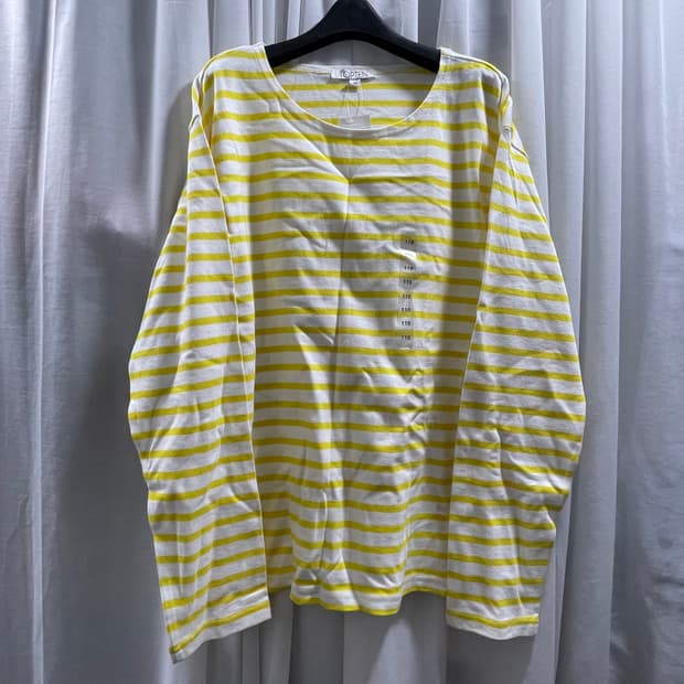 탑텐/ 옐로우 스트라이프 보더티/ 110