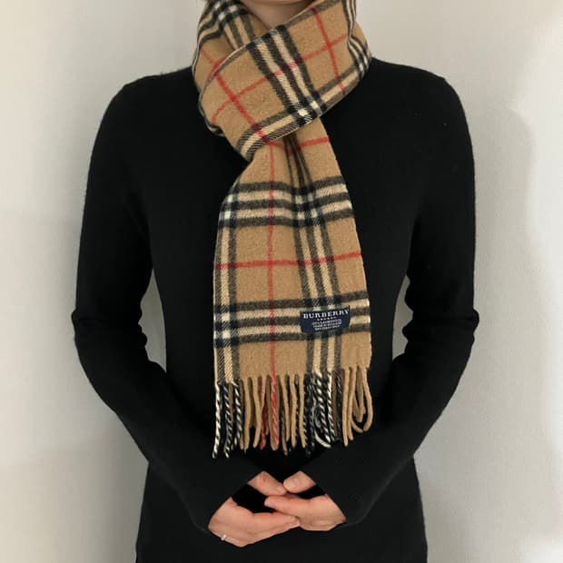 [정품] 버버리 베이지 노바체크 램스울 머플러 (burberry)