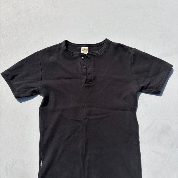 japan 아비렉스 반팔 헨리넥 