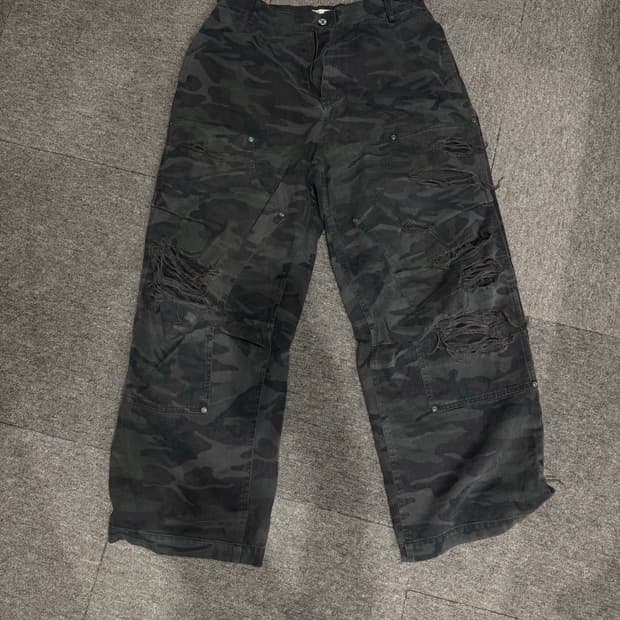 Etce 이티씨이 카모 더블니 팬츠 M