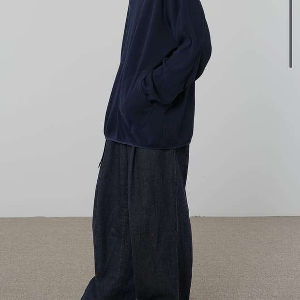 이얼즈어고 Washed Cotton Grid Texture Hoodie