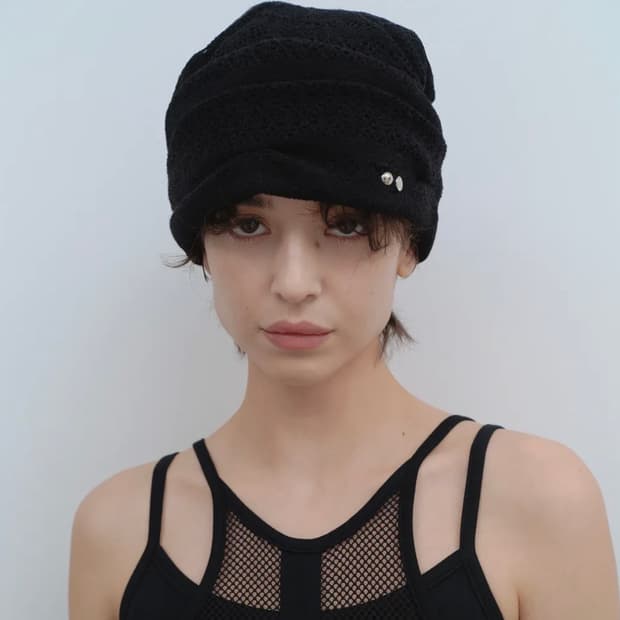 밀로우먼 포인텔 심볼 비니(블랙)