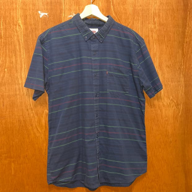 (L) Levi's 리바이스 스트라이프 반팔 셔츠