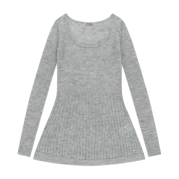 코이세이오 소프트벨 니트 원피스 그레이