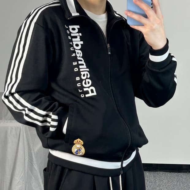 아디다스 00’s 레알 마드리드 검흰 트랙탑 져지 100 