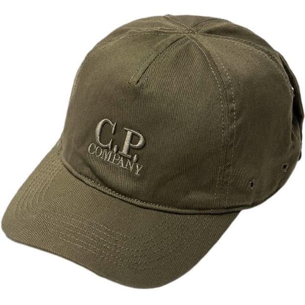 (새상품/M)CP컴퍼니 19시즌 고글 로고 자수 캡 카키