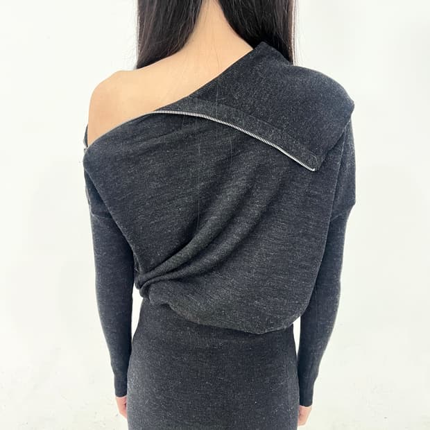All saints unbal zipper knit opc