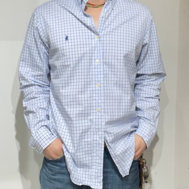 폴로랄프로렌 체크 옥스포드 셔츠