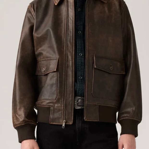 리바이스 Clayton 클레이튼 A-2 가죽자켓 S