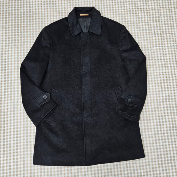 갤럭시 울 캐시미어 하프코트 남자100