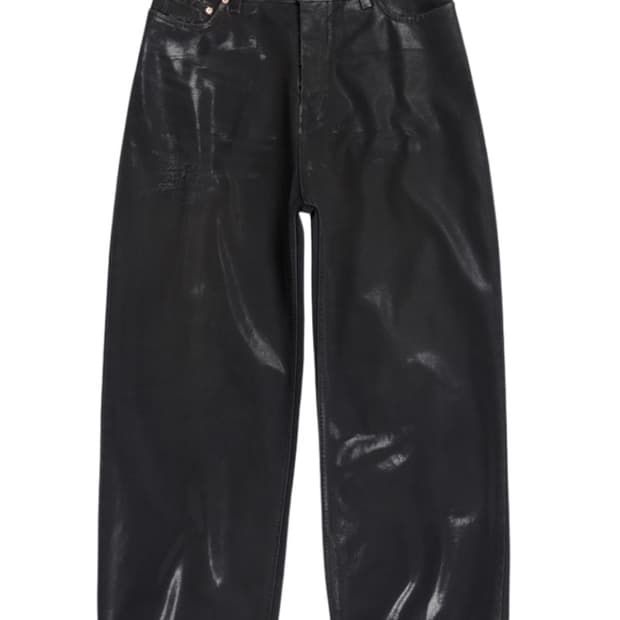 발렌시아가 코티드 라지 배기 블랙