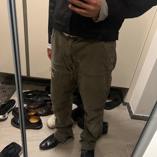 칼하트 OG 모스그린 워크 더블니