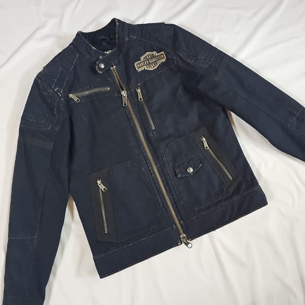 [s] 할리데이비슨 블랙 워싱 자켓