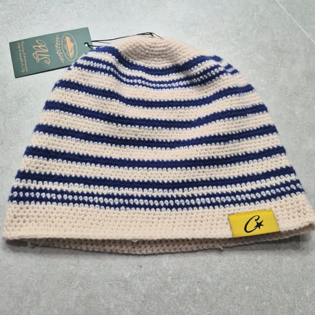 코르테이즈 크로쉐 비니 (블루 스트라이프)