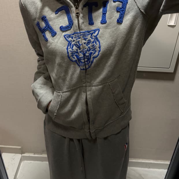 아베크롬비 그레이 후드집업 m