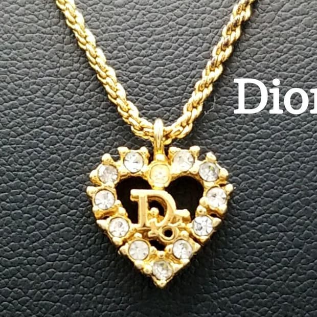 [정품] 크리스찬 디올 Dior 하트 스톤 펜던트