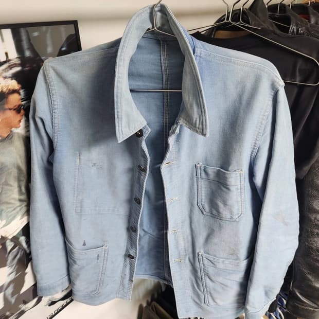 60s French Moleskin Work Jacket