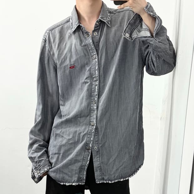 디젤 심플리 D 데님 셔츠