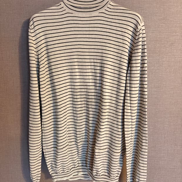 LANVIN 스트라이프 목폴라 90